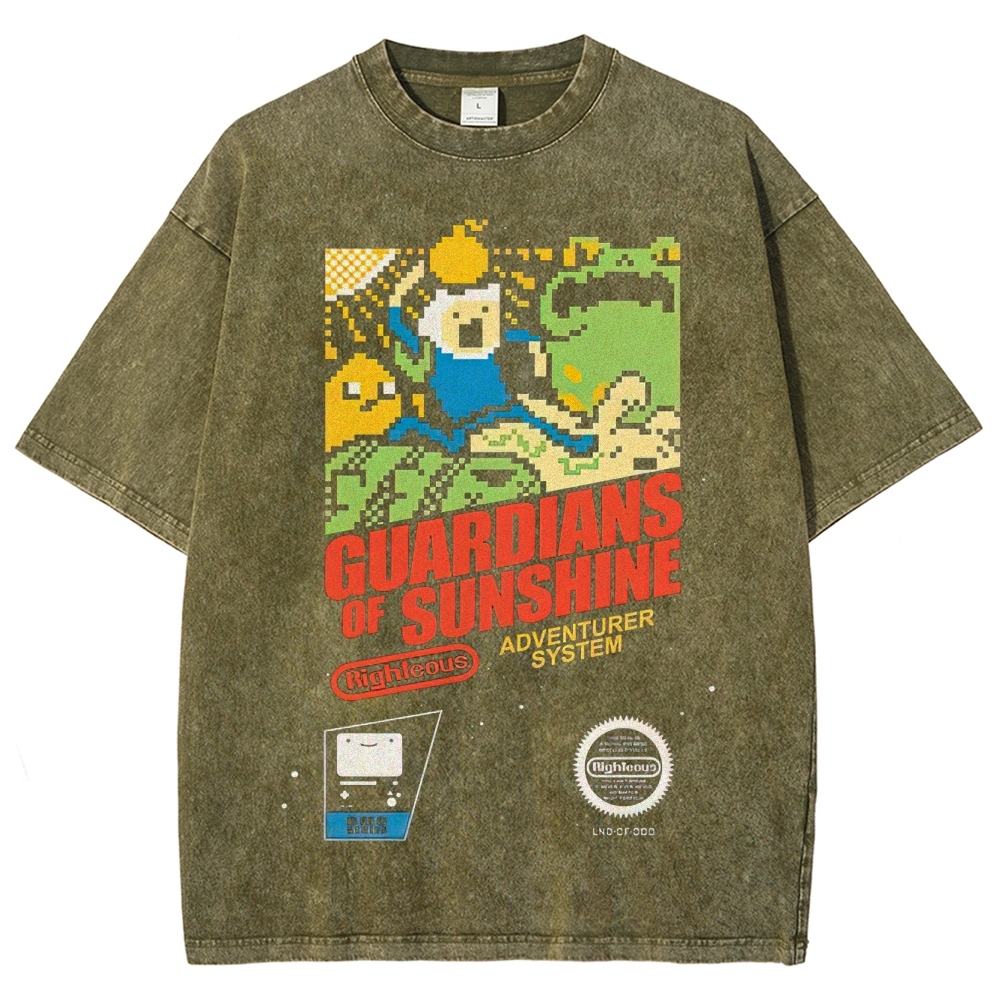 "Guardians of Sunshine" Pixel Game Washed T-Shirt