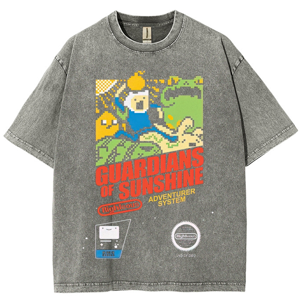 "Guardians of Sunshine" Pixel Game Washed T-Shirt