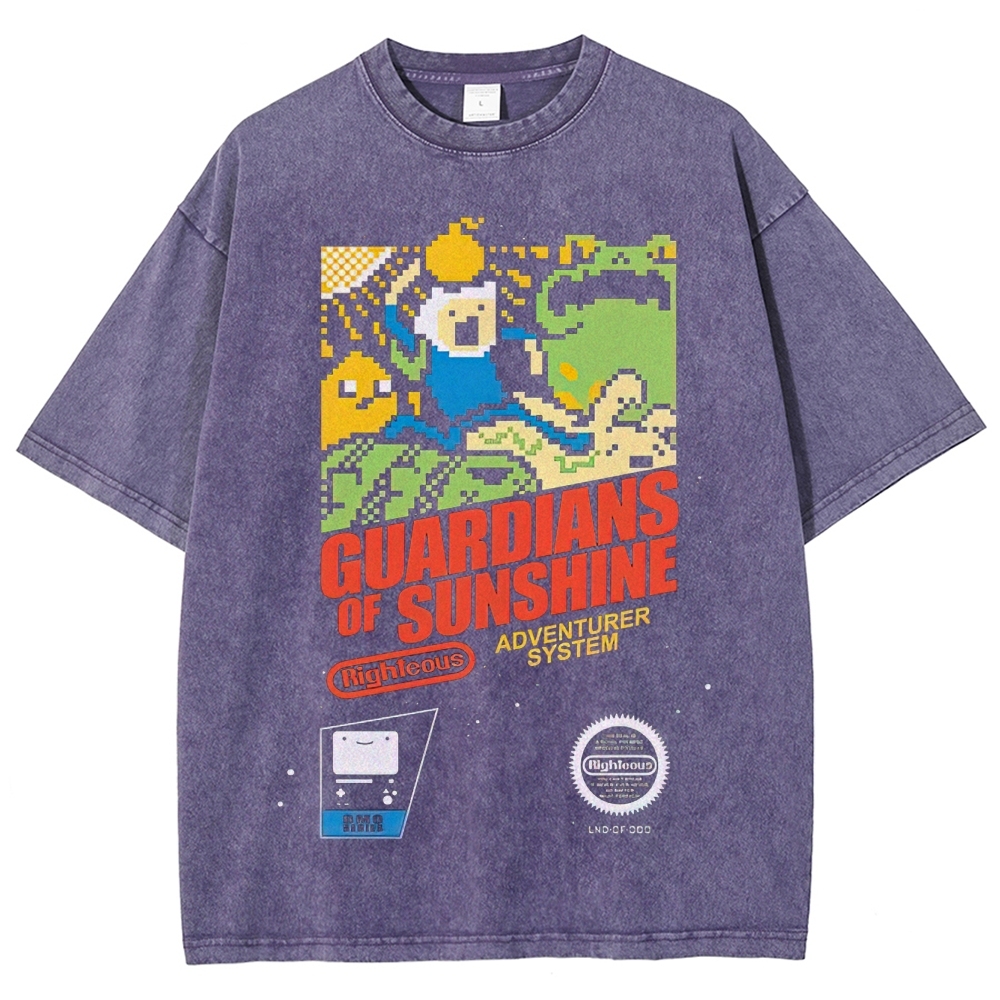 "Guardians of Sunshine" Pixel Game Washed T-Shirt