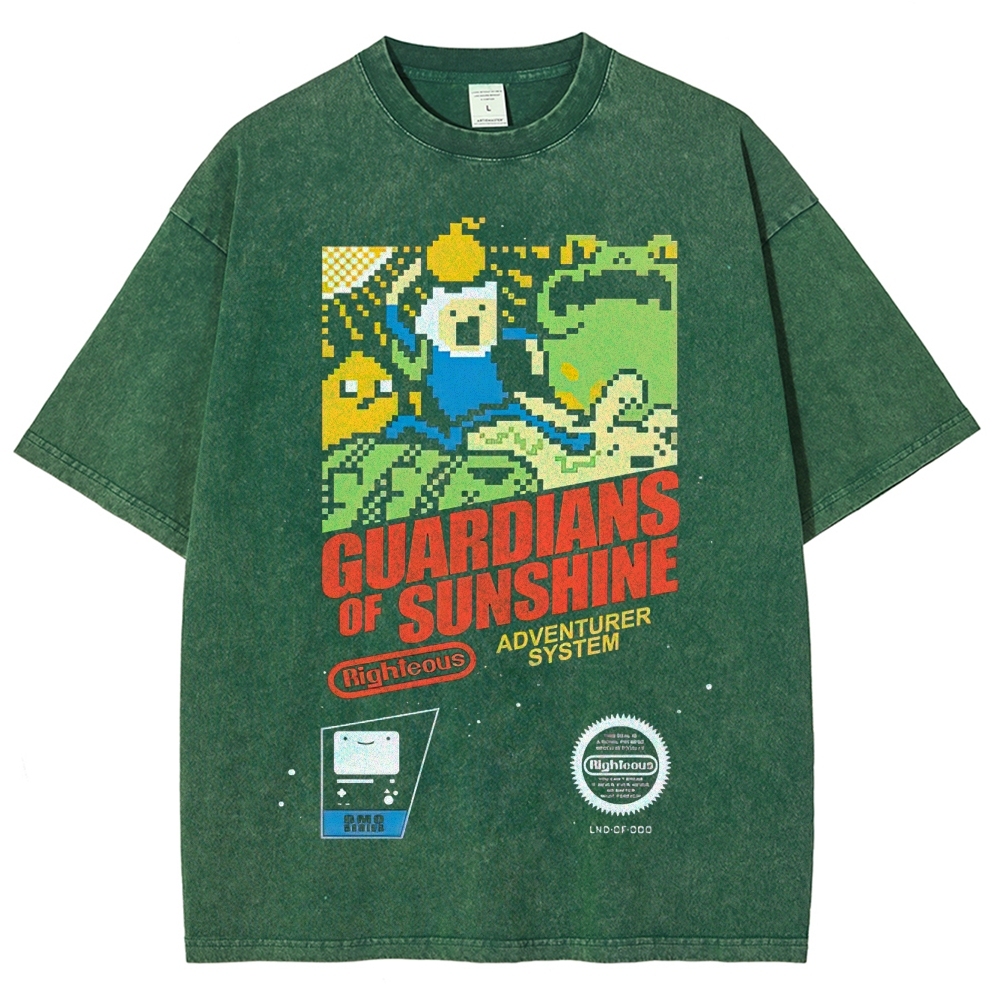 "Guardians of Sunshine" Pixel Game Washed T-Shirt