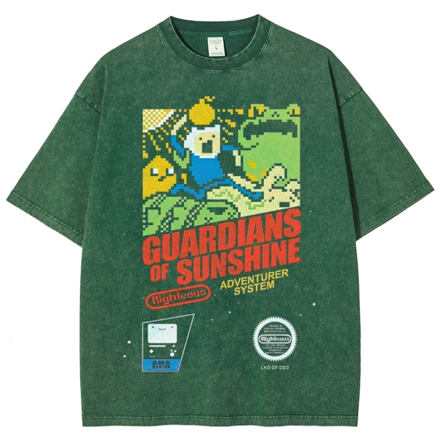 "Guardians of Sunshine" Pixel Game Washed T-Shirt
