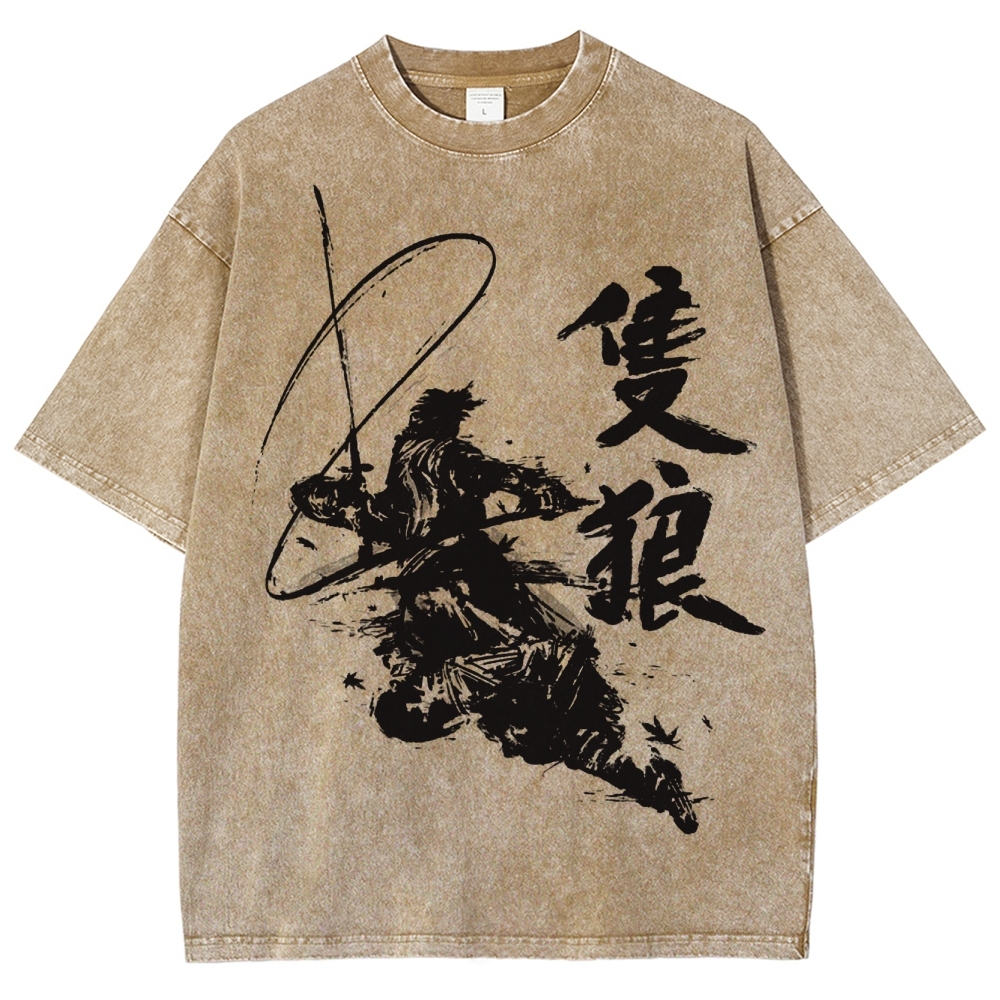 Ink Brush NinjaWashed T-Shirt