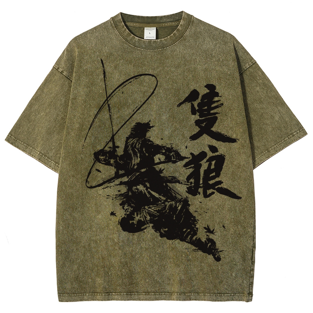  Ink Brush NinjaWashed T-Shirt