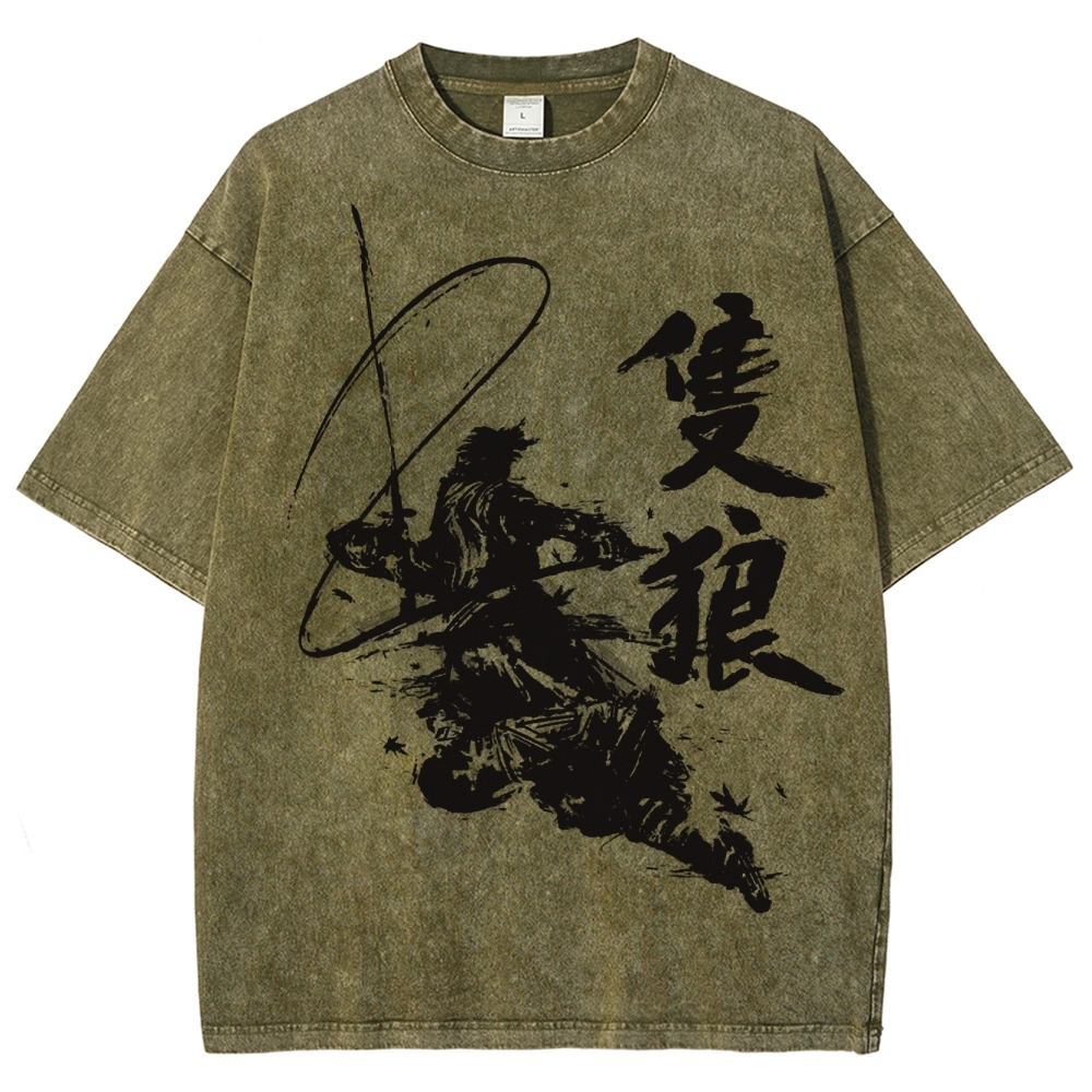  Ink Brush NinjaWashed T-Shirt