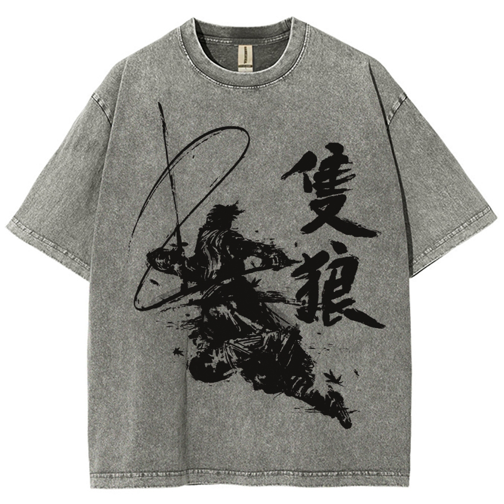  Ink Brush NinjaWashed T-Shirt