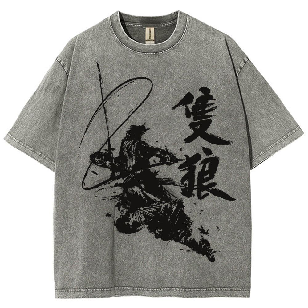  Ink Brush NinjaWashed T-Shirt