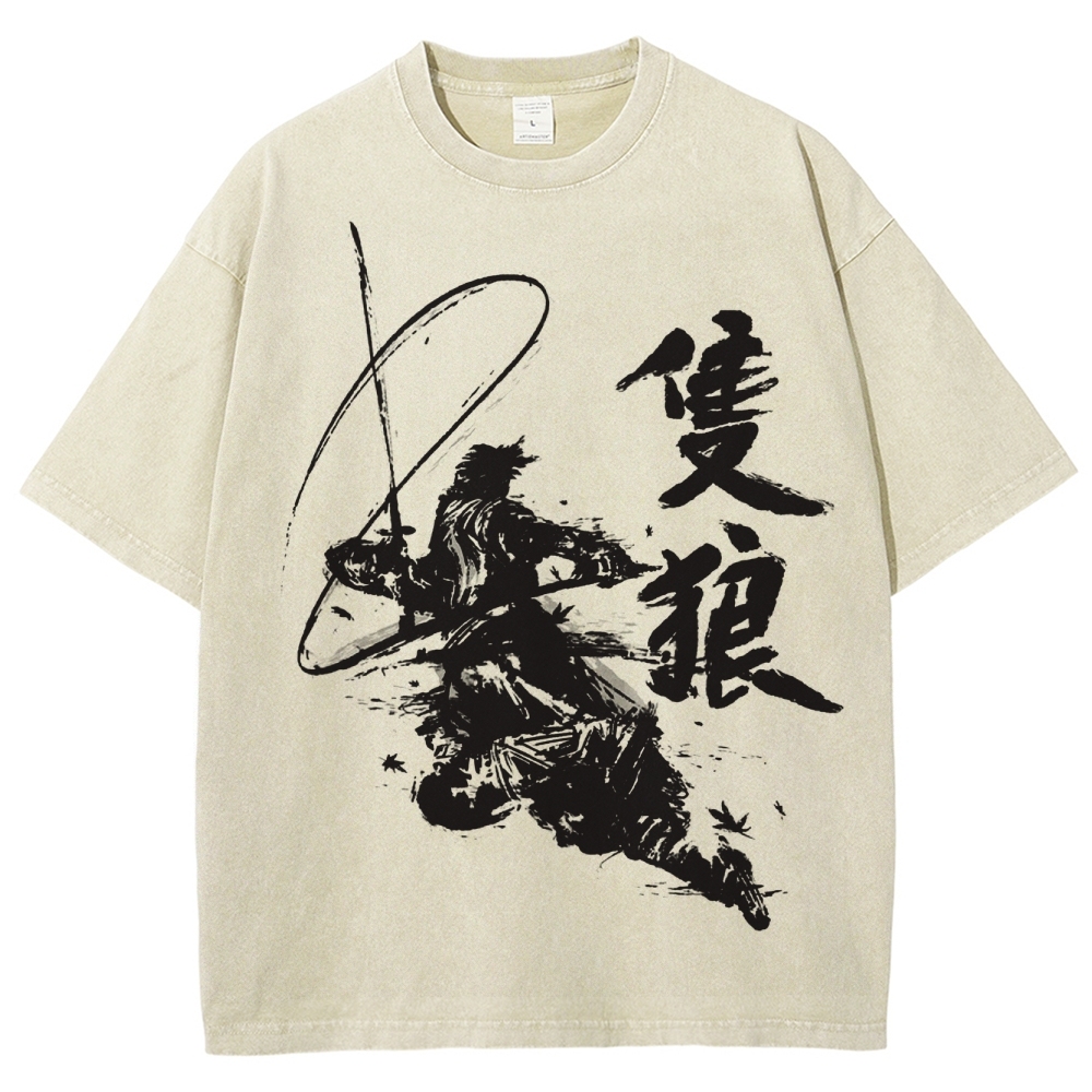  Ink Brush NinjaWashed T-Shirt