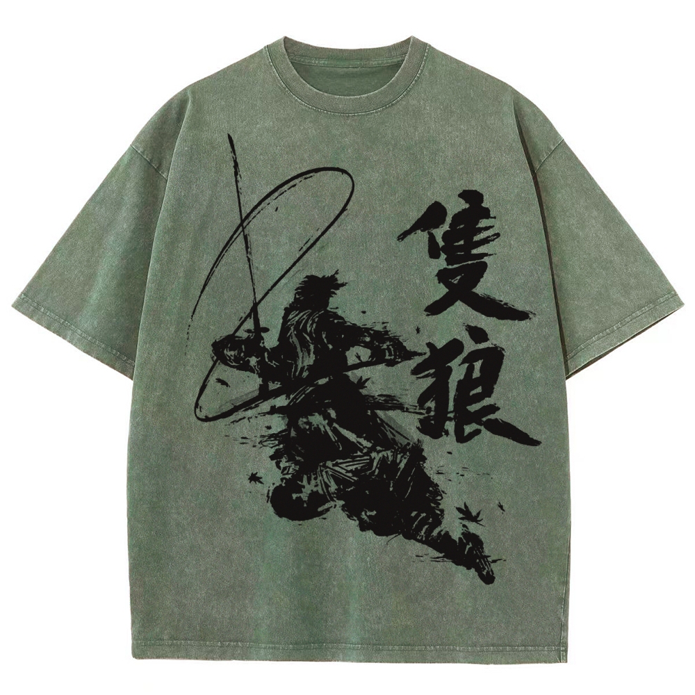  Ink Brush NinjaWashed T-Shirt