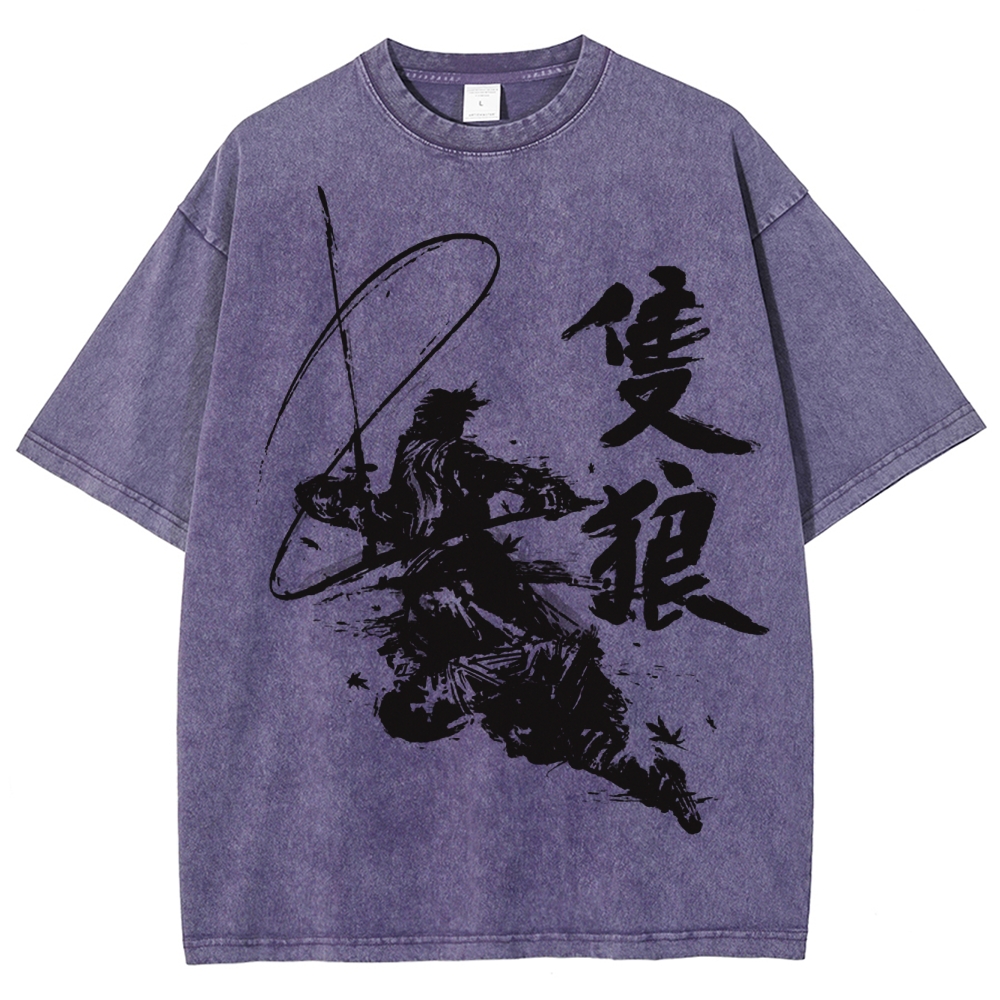  Ink Brush NinjaWashed T-Shirt