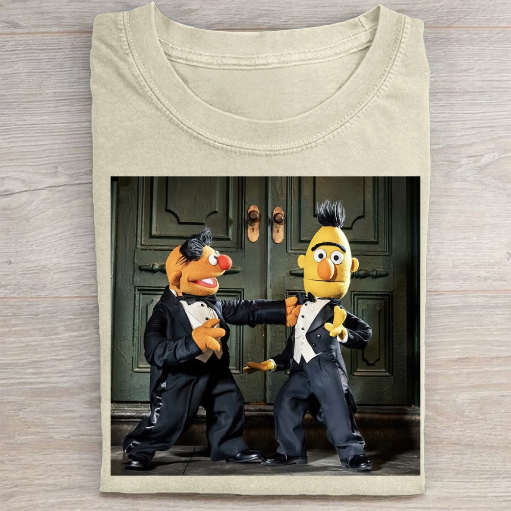 Vintage Puppet Duo Gangster Parody Washed Tee 