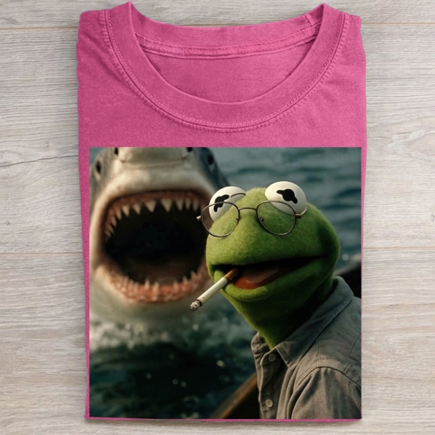 Shark Attack Parody  Washed Tee
