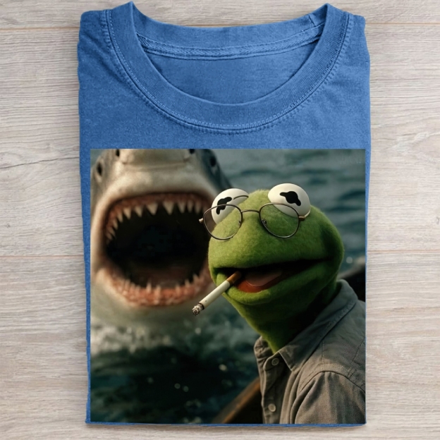 Shark Attack Parody  Washed Tee