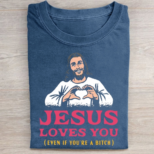 Jesus Loves You Washed Tee 