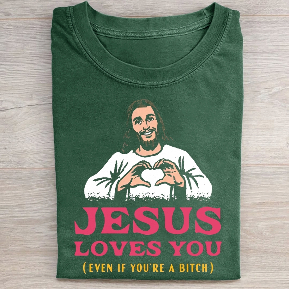 Jesus Loves You Washed Tee 