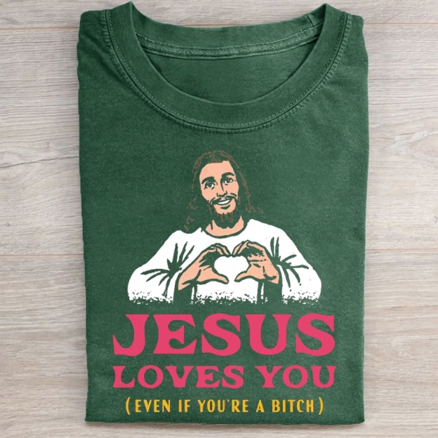 Jesus Loves You Washed Tee 