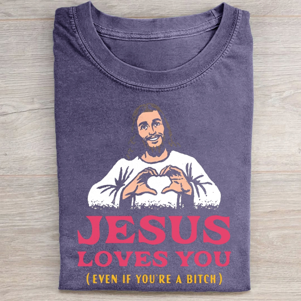 Jesus Loves You Washed Tee 