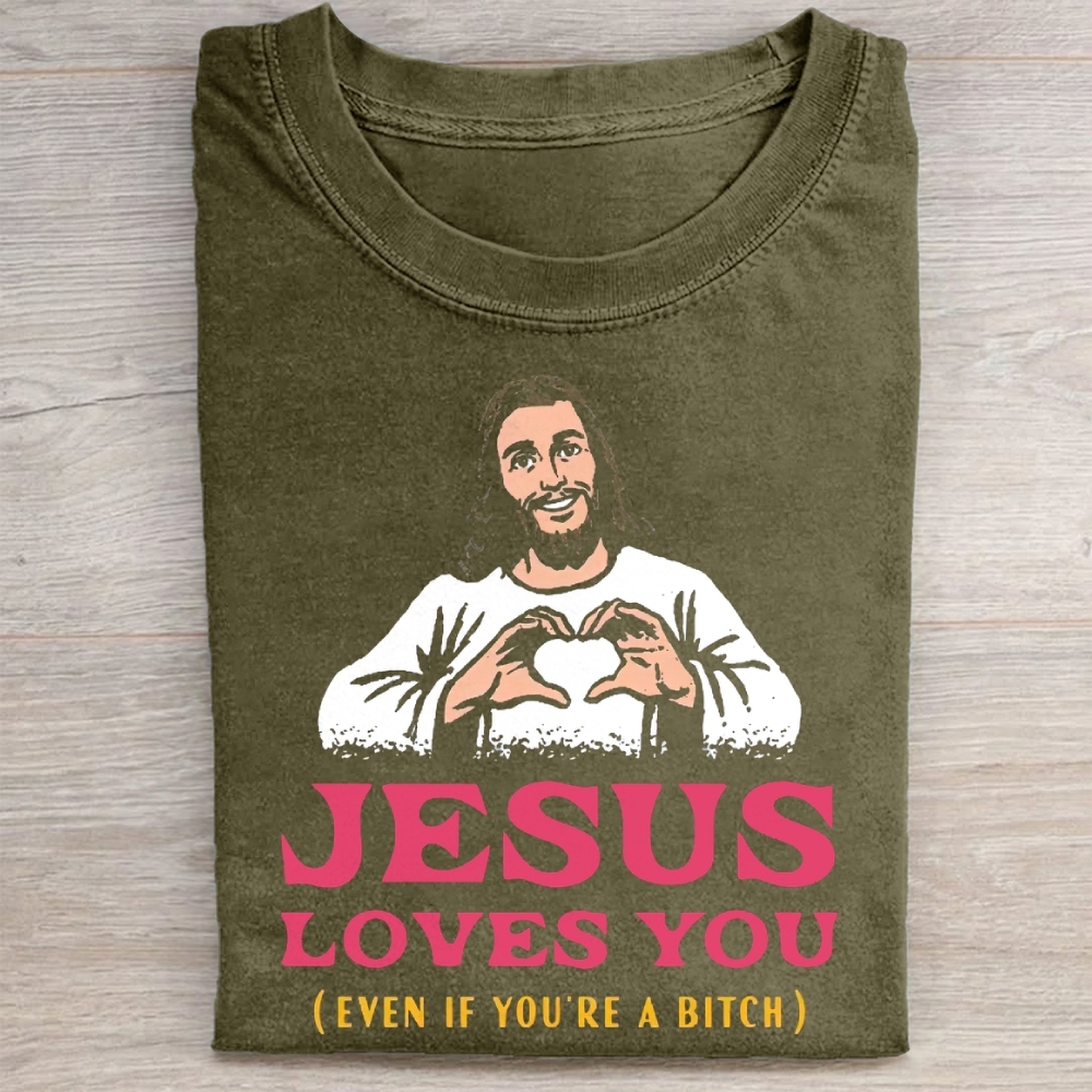 Jesus Loves You Washed Tee 