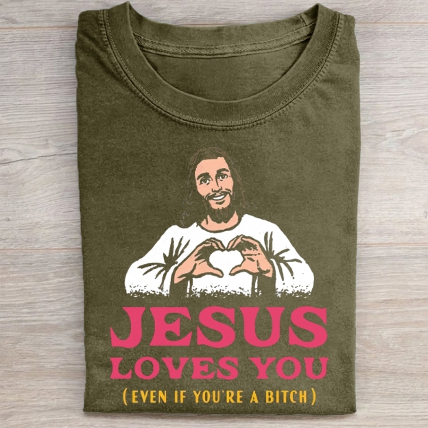 Jesus Loves You Washed Tee 