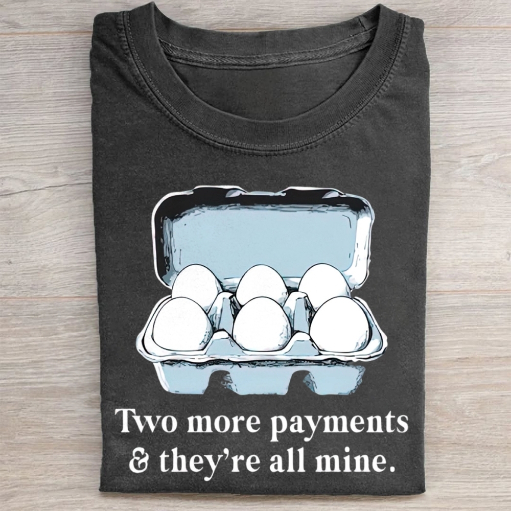 Funny Egg Carton Graphic Washed Tee