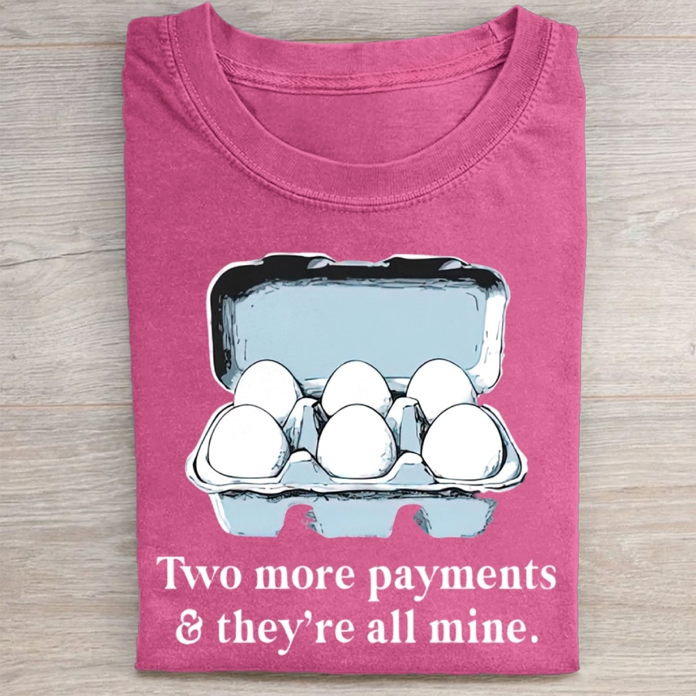 Funny Egg Carton Graphic Washed Tee 