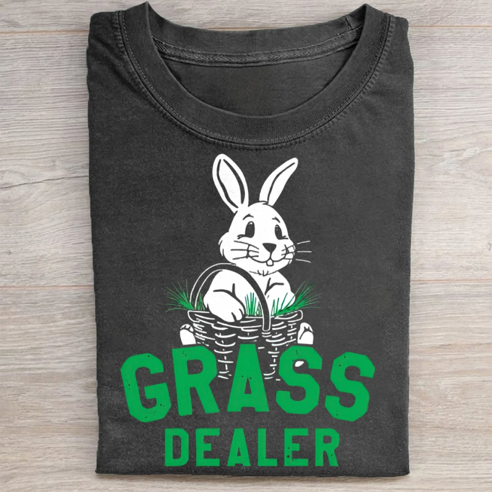 Funny Bunny Basket Graphic Washed Tee 