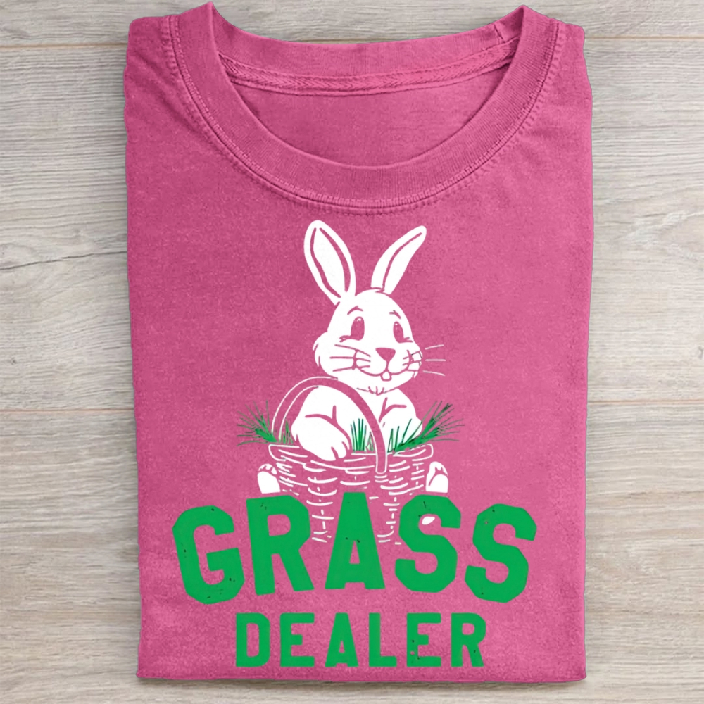 Funny Bunny Basket Graphic Washed Tee 