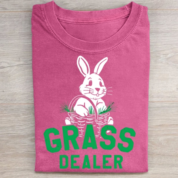 Funny Bunny Basket Graphic Washed Tee 