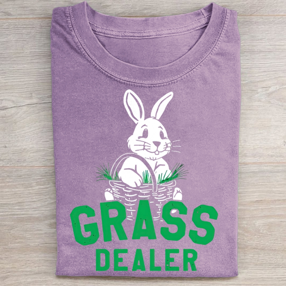 Funny Bunny Basket Graphic Washed Tee 