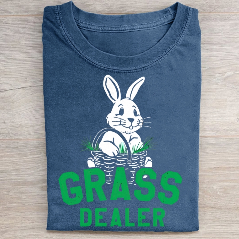Funny Bunny Basket Graphic Washed Tee 