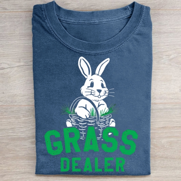 Funny Bunny Basket Graphic Washed Tee 