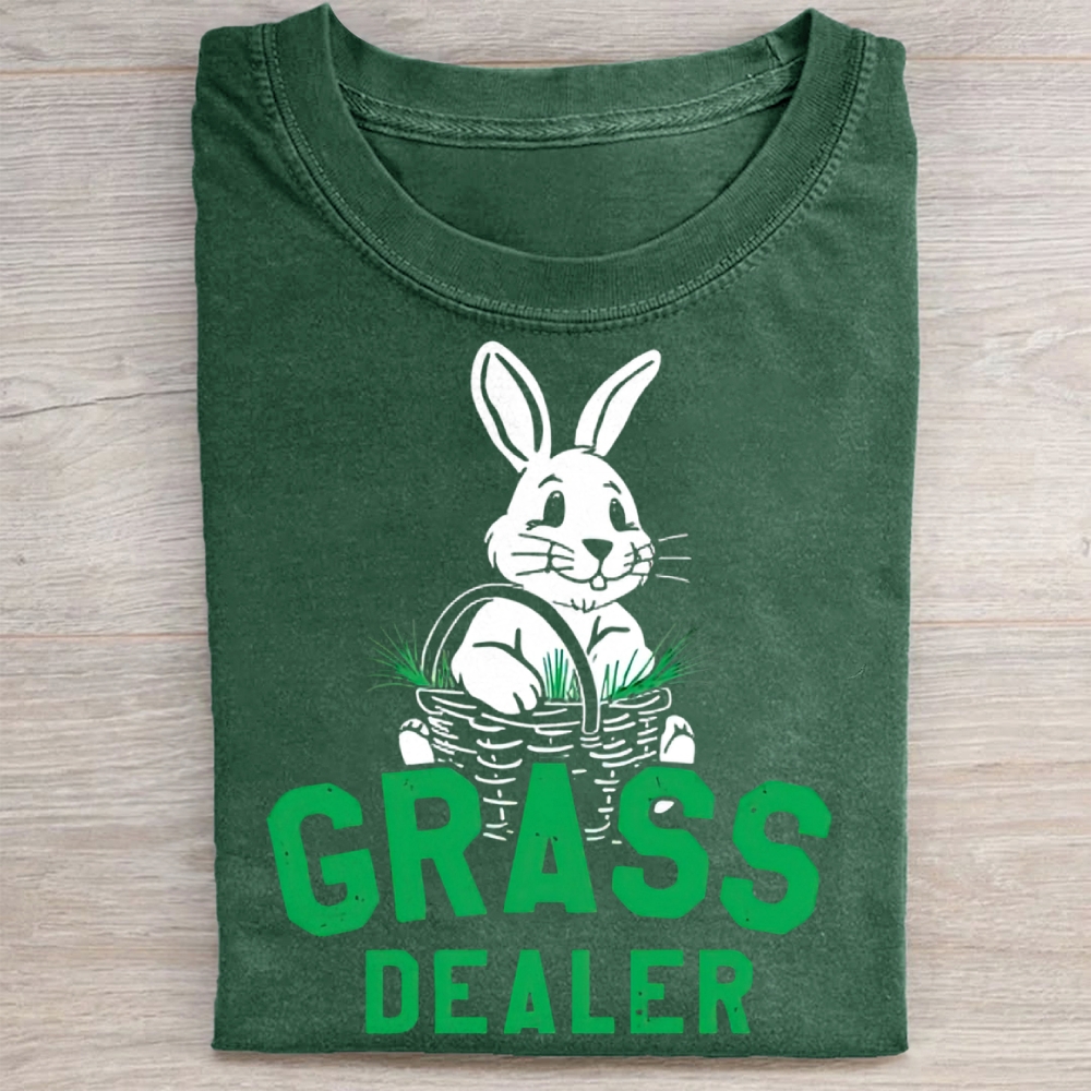 Funny Bunny Basket Graphic Washed Tee 