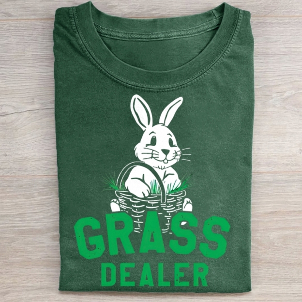 Funny Bunny Basket Graphic Washed Tee 