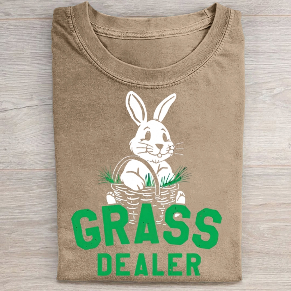 Funny Bunny Basket Graphic Washed Tee 