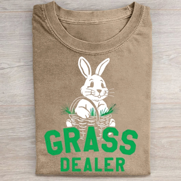 Funny Bunny Basket Graphic Washed Tee 