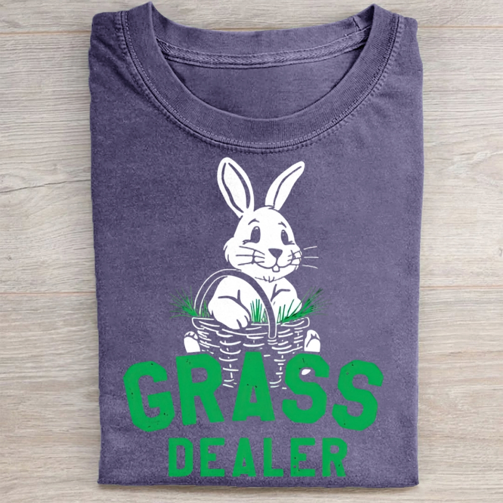 Funny Bunny Basket Graphic Washed Tee 