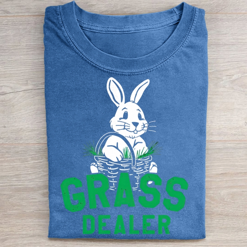 Funny Bunny Basket Graphic Washed Tee 