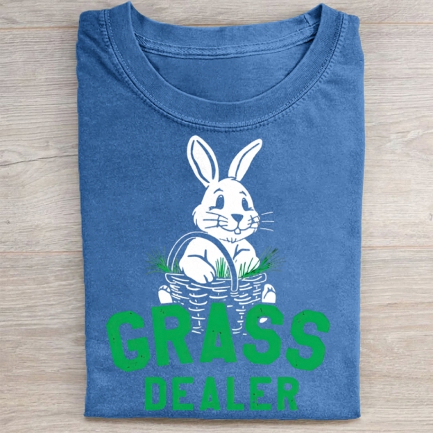 Funny Bunny Basket Graphic Washed Tee 
