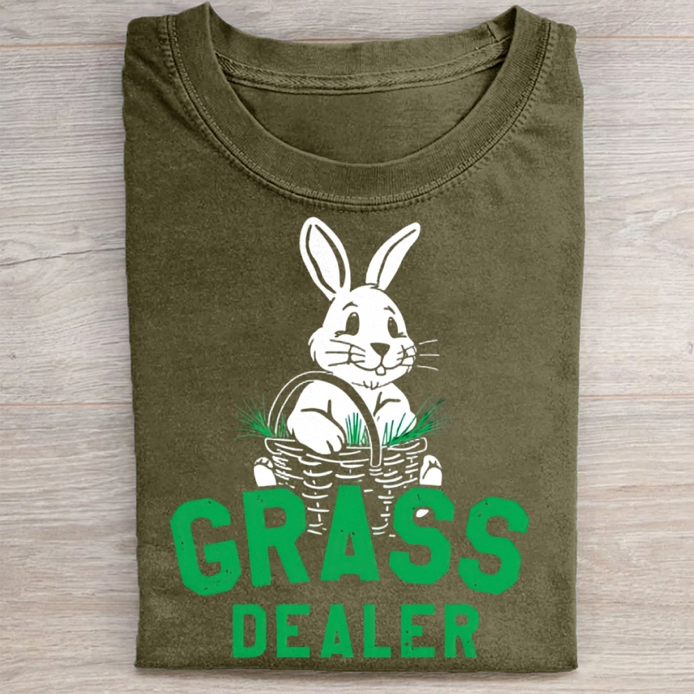 Funny Bunny Basket Graphic Washed Tee 