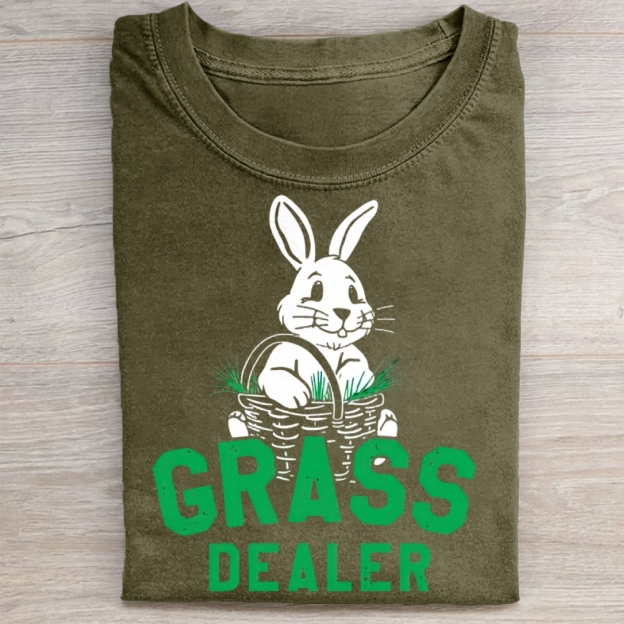 Funny Bunny Basket Graphic Washed Tee 