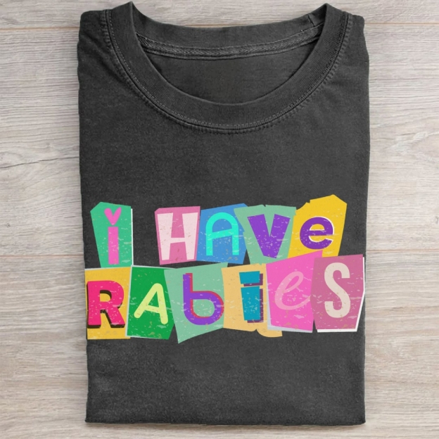 Ransom-Style Collage Letter Graphic Washed Tee 