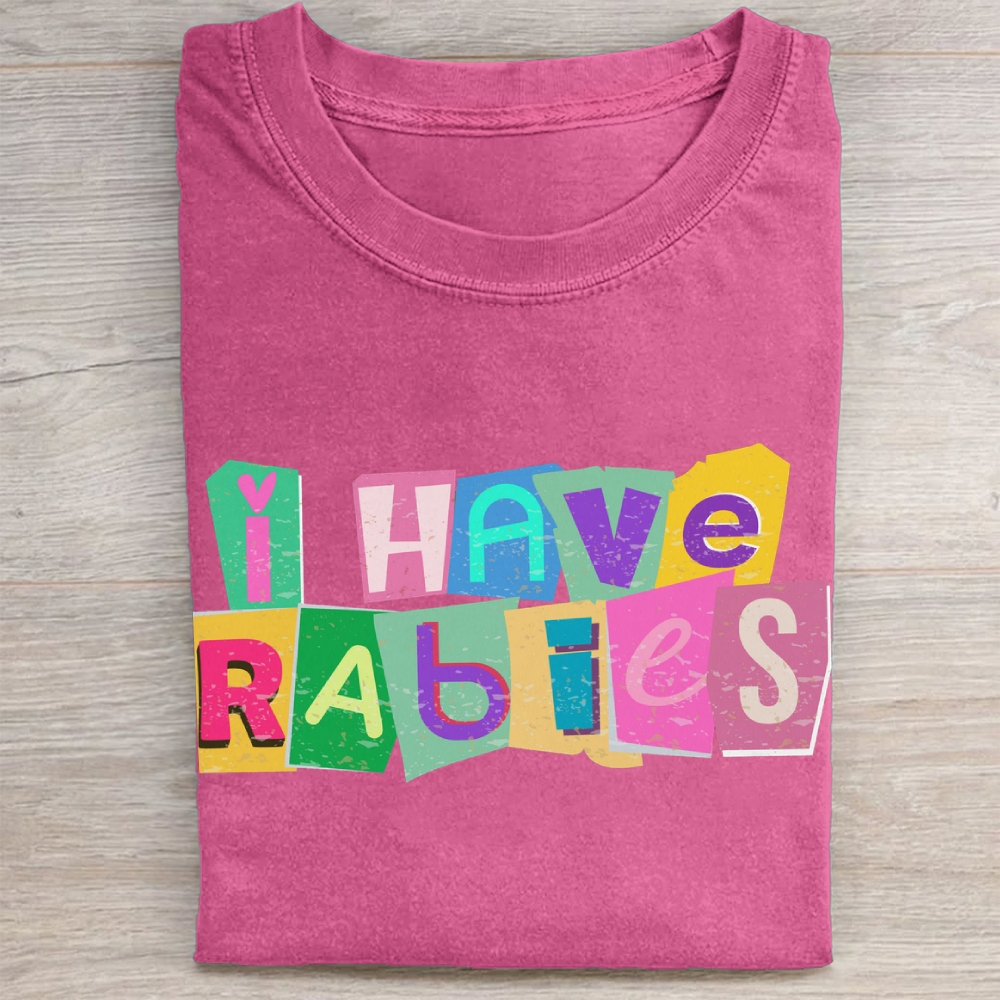 Ransom-Style Collage Letter Graphic Washed Tee 