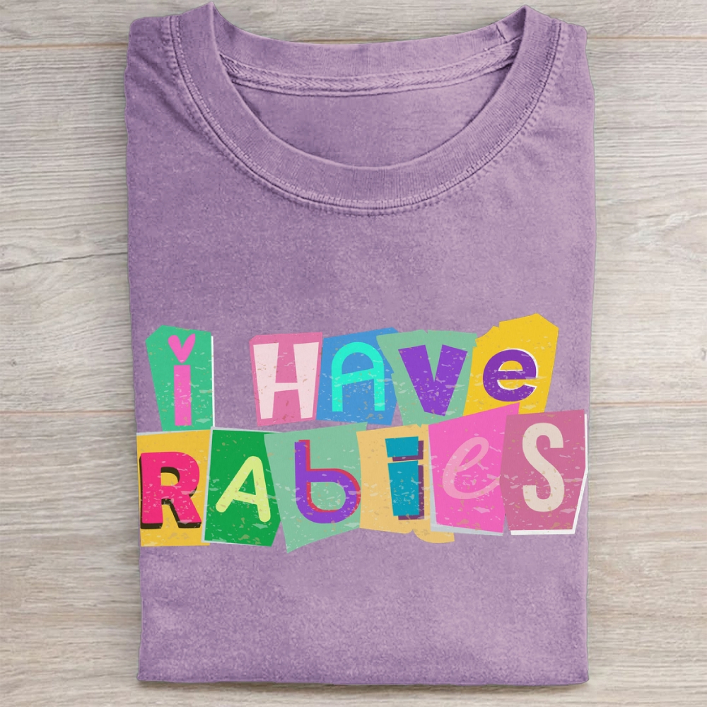 Ransom-Style Collage Letter Graphic Washed Tee 