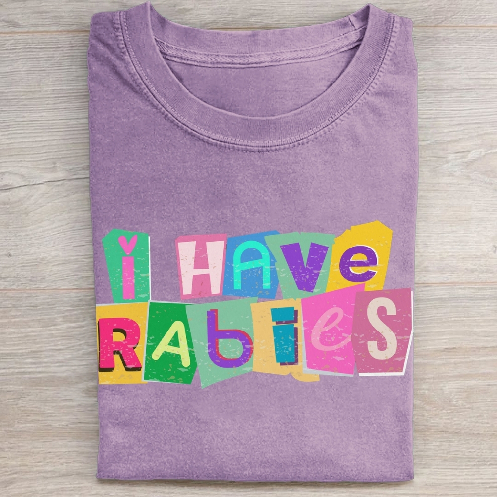 Ransom-Style Collage Letter Graphic Washed Tee 