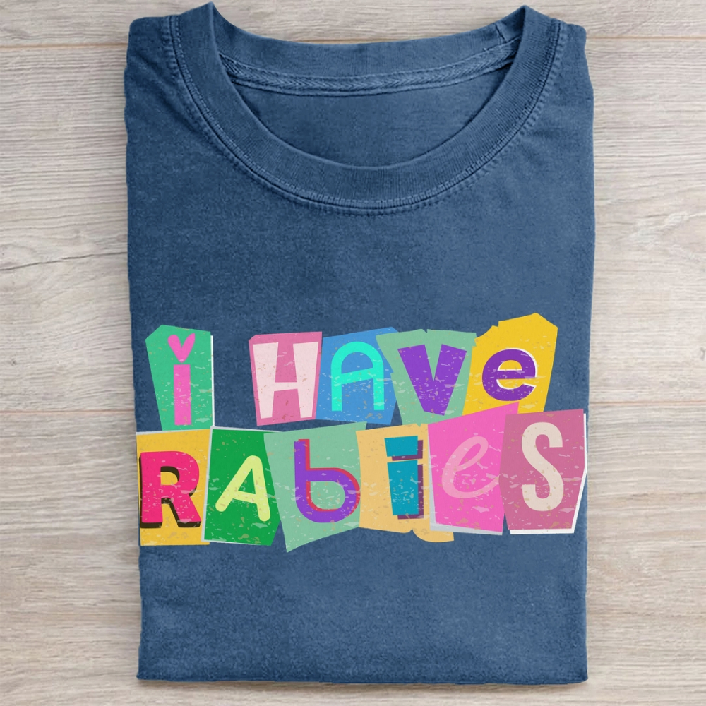 Ransom-Style Collage Letter Graphic Washed Tee 