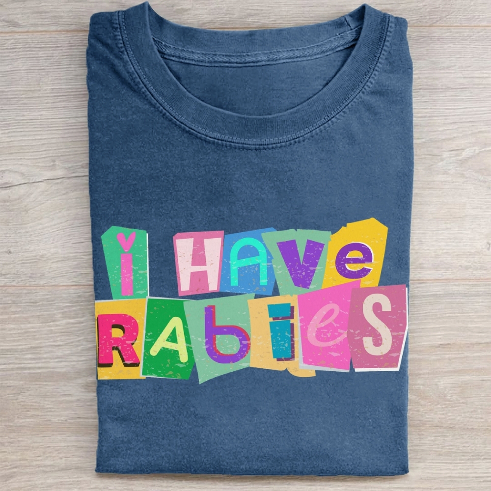 Ransom-Style Collage Letter Graphic Washed Tee 