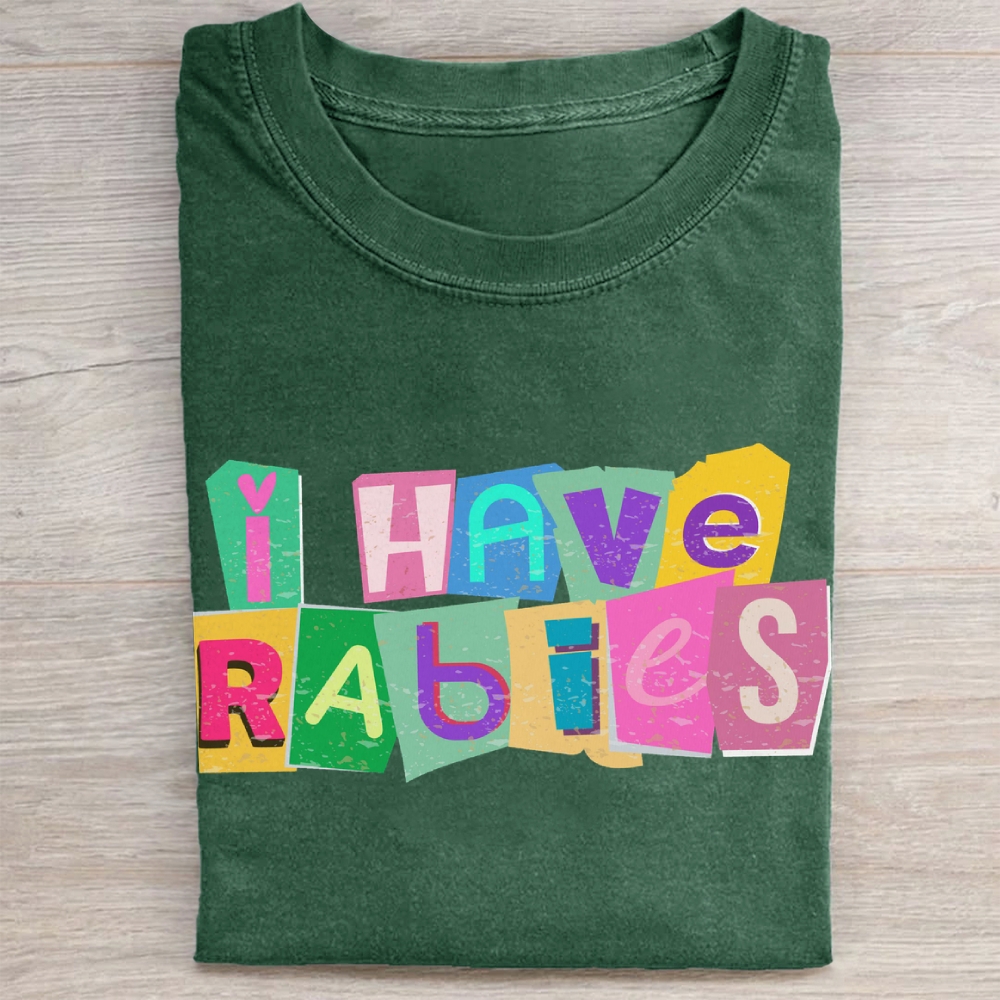 Ransom-Style Collage Letter Graphic Washed Tee 