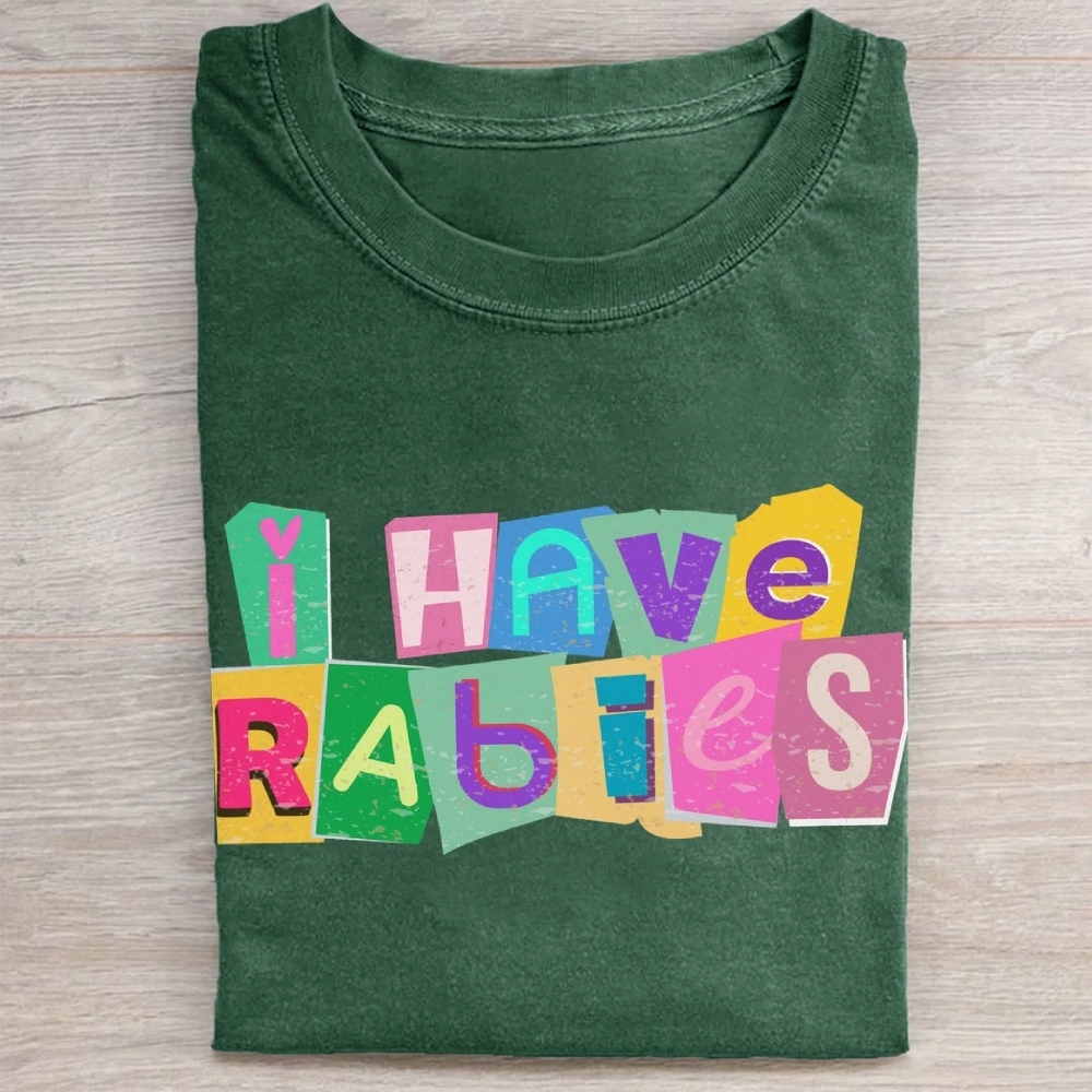 Ransom-Style Collage Letter Graphic Washed Tee 