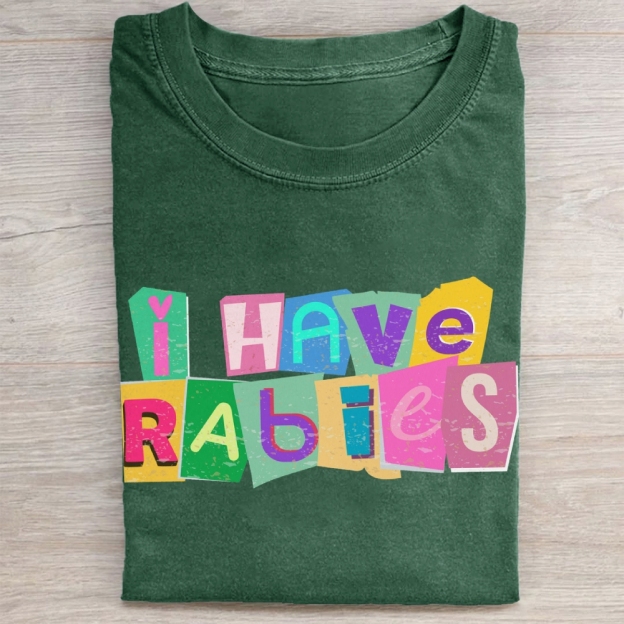 Ransom-Style Collage Letter Graphic Washed Tee 