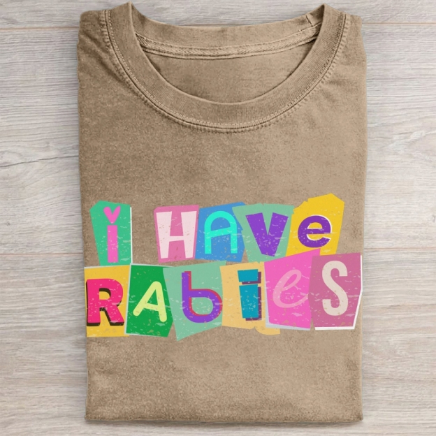 Ransom-Style Collage Letter Graphic Washed Tee 