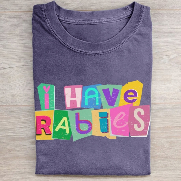 Ransom-Style Collage Letter Graphic Washed Tee 